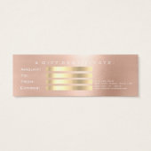 ギフト券バラ金ゴールドまばたきメイクアップホワイトピン (裏面)