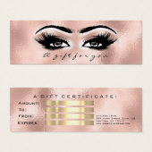 ギフト券バラ金ゴールドまぶしメイクアップ赤面 (正面&裏面)