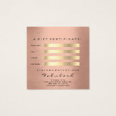 ギフト券バラ金ゴールドグリッターまぶしメイクアップ (裏面)