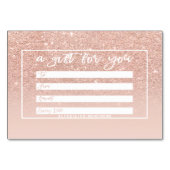 ギフト券バラ金ゴールドタイポグラフィバラ金ゴールドロゴ テーブルナンバー (裏面)