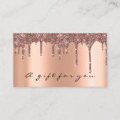 ギフト券バラ金ゴールドメタリックドライエレガントプ 名刺 (正面)