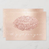 ギフト券バラ金ゴールド紙吹雪キス美しい (正面/裏面)