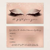 ギフト券バラSparkl Lash Extensionメイクアップ (正面&裏面)