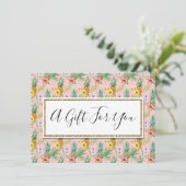 ギフト券パイナップル&ハイビスカス花 (スタンド正面)