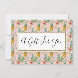 ギフト券パイナップル&ハイビスカス花