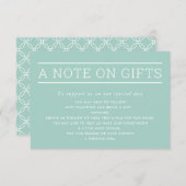 ギフト券パステルシンプルミントモダンタイプ 招待状 (正面/裏面)