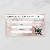 ギフト券パスポート世界地図ボーディングパス 名刺 (裏面)