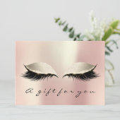 ギフト券ピンクアイボリーの美しいメイクアップ (スタンド正面)