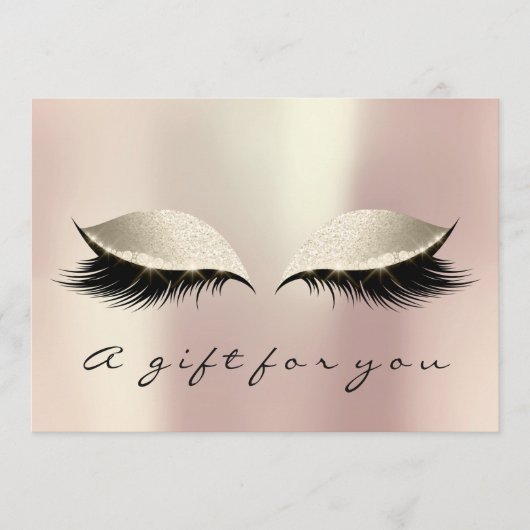 ギフト券ピンクアイボリーの美しいメイクアップ (正面)