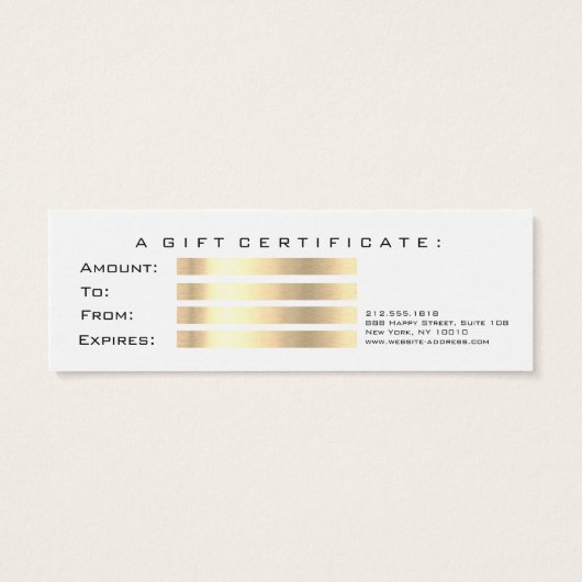 ギフト券ピンク金ゴールドまぶしメイクグラデーション (裏面)