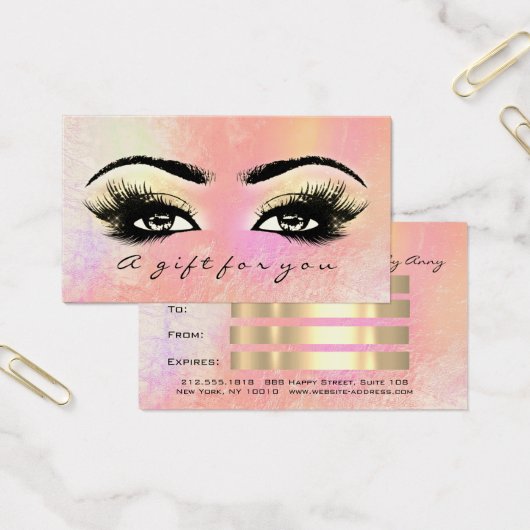 ギフト券ピーチバラグラデーションまつメイクアップ (オフィス)