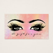 ギフト券ピーチバラグラデーションまつメイクアップ (正面)