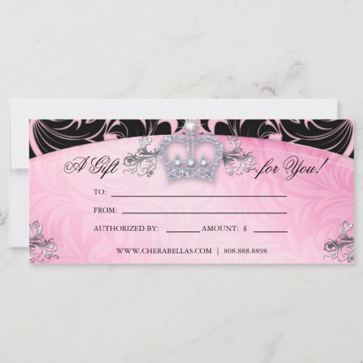 ギフト券ファッションサロンジュエリークラウン (裏面)