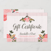 ギフト券フローラバラ衣類掛けクローゼット (正面/裏面)