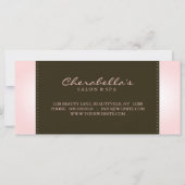 ギフト券ヘアサロンかわいらし女性ピンク (裏面)