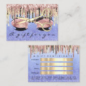 ギフト券ヘアドライザーメイクアップアーティストラッシュ 名刺 (正面/裏面)