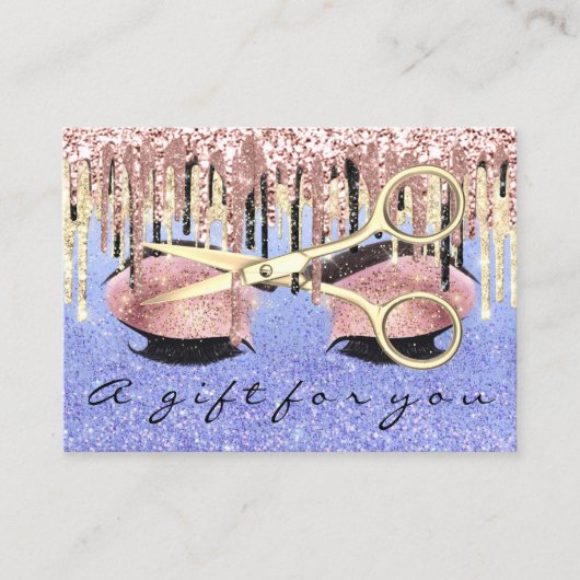 ギフト券ヘアドライザーメイクアップアーティストラッシュ 名刺 (正面)