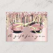 ギフト券ヘアドライザーメイクアップラッシュマイクロブラッド 名刺 (正面)