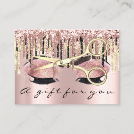 ギフト券ヘアドライザーメイクアップラッシュマイクロブラッド 名刺