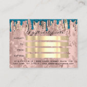 ギフト券ヘアドレッサー化粧まつバラ 名刺 (裏面)