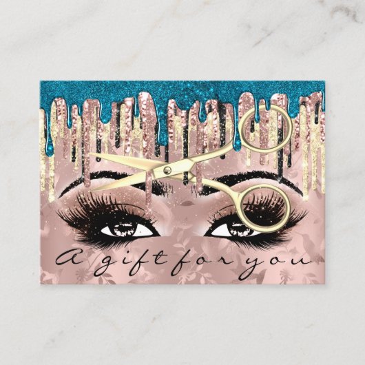 ギフト券ヘアドレッサー化粧まつバラ 名刺 (正面)