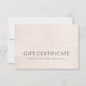 ギフト券ベージュミニマルモダンリスト (正面)