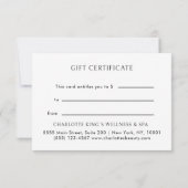 ギフト券ベージュミニマルモダンリスト (裏面)