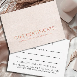 ギフト券ベージュミニマルモダンリスト