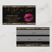 ギフト券ホットピンクの口紅ビジネス 割引カード (正面/裏面)