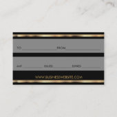 ギフト券ホットピンクの口紅ビジネス 割引カード (裏面)