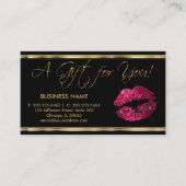 ギフト券ホットピンクの口紅ビジネス 割引カード (正面)