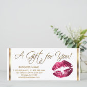 ギフト券ホットピンク口紅ビジネス2 (スタンド正面)