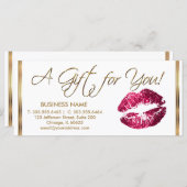 ギフト券ホットピンク口紅ビジネス2 (正面/裏面)