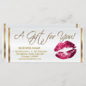 *ギフト券ホットピンク口紅ビジネス2 (正面/裏面)