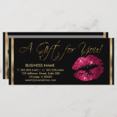 ギフト券ホットピンク💋口紅 (正面/裏面)