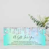 ギフト券ホログラフグリッターダイヤモンドミント (スタンド正面)