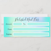 ギフト券ホログラフグリッターダイヤモンドミント (裏面)