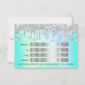 ギフト券ホログラフグリッター駆動爪、 ネイルバー (裏面)