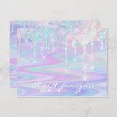 ギフト券ホログラフユニコーンロゴ美しい ポストカード (正面/裏面)