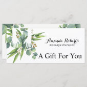 ギフト券ボタニカルマッサージセラピースパ (正面/裏面)