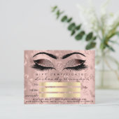 ギフト券マイクロブラディングバラまぶし化粧 ポストカード (スタンド正面)