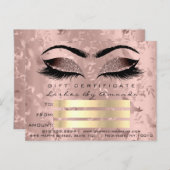 ギフト券マイクロブラディングバラまぶし化粧 ポストカード (正面/裏面)