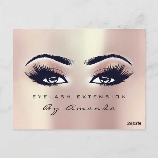 ギフト券マイクロブレード美容師の点滅 ポストカード (裏面)