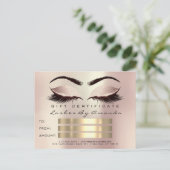 ギフト券マイクロブレード美容師の点滅 ポストカード (スタンド正面)