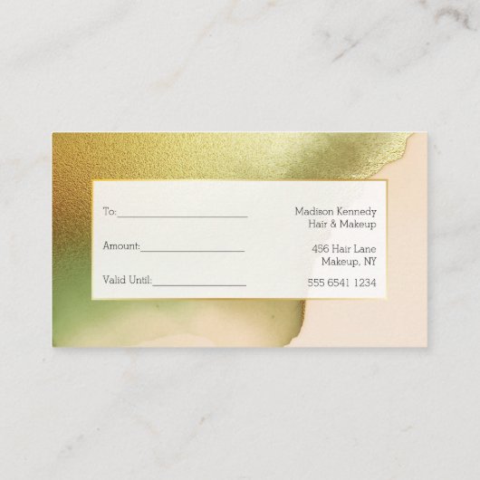 ギフト券メイクアップとヘアチャートレイズ新 ロイヤリティカード (裏面)