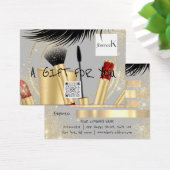 ギフト券ラッシュメイクアップ美容ロゴQRコード (デスク)