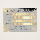 ギフト券ラッシュメイクアップ美容ロゴQRコード (裏面)