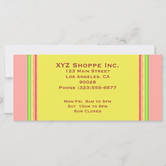 ギフト券レインボーストライプズ (裏面)