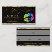 ギフト券レインボー口紅ビジネス 割引カード (正面/裏面)