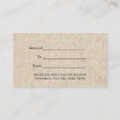 ギフト券ヴィンテージダマスク美容師 割引カード (裏面)